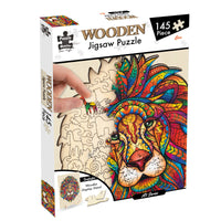 Puzzle Master - 145 Piece Wooden Jigsaw Puzzle, Lion (A3 Series)