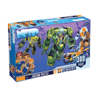 300-piece 3D lenticular jigsaw puzzle box with underwater-themed robot art