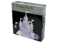 Crystal castle puzzle in a boxed set, translucent lavender pieces