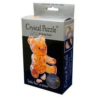 Crystal puzzle teddy bear kit in a retail box, brown teddy bear design