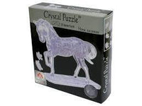 Horse crystal 3D puzzle in retail box, purple horse design