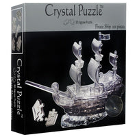 Crystal puzzle ship kit in clear 3D style, pirate theme shown on box