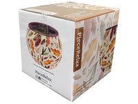 Flowerpot puzzle gift box with leaf-pattern design and PieceRelax branding