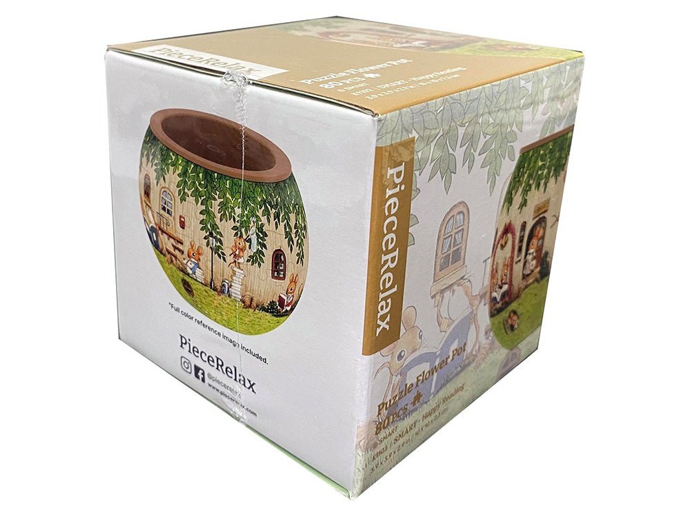 Pintoo product box for decorative round planter with pumpkin floral print