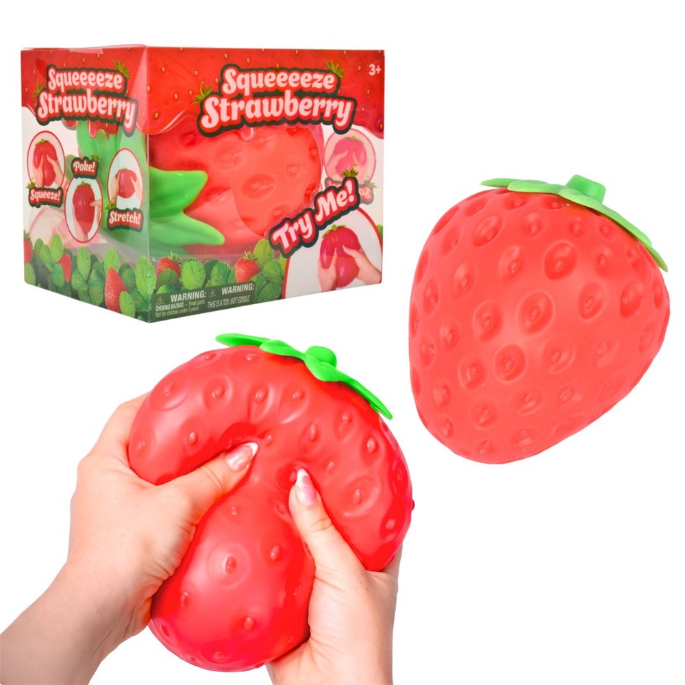 Tomy Squishy Strawberry | Sensory Fidget Toy | CuriousKidzz