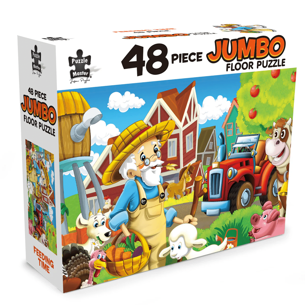 48-piece jumbo floor jigsaw puzzle box with Feeding Time character scene illustration