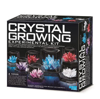 Large crystal growing kit box with hex molds and colorful crystal samples