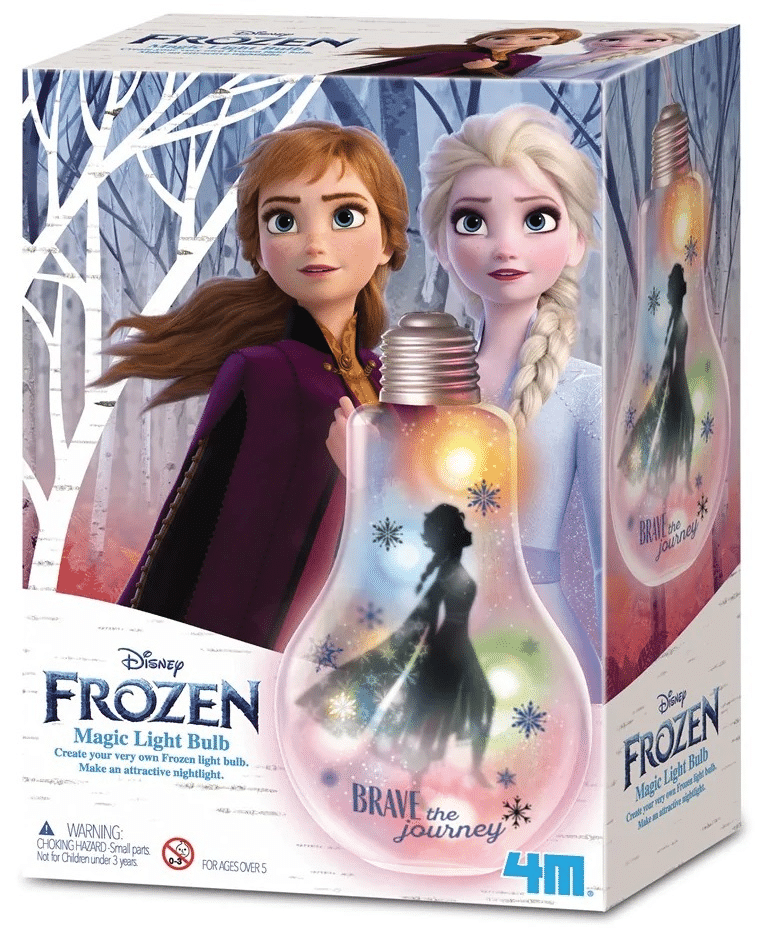 Frozen magic light bulb kit with character globe bulb in retail box