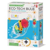 Eco-Tech bulb gravity and hand-powered science kit in retail box