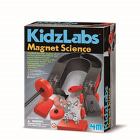 KidzLabs Magnet Science kit box with red and black fish theme