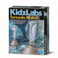 KidzLabs Tornado Maker science kit box with clear plastic bottle and base