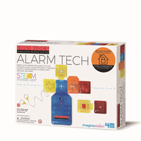 Alarm Tech building block set box with colorful pieces