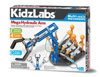 Hydraulic arm STEM kit box by KidzLabs, multi-axis movements