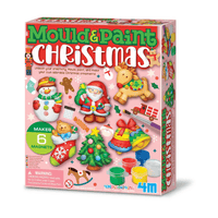 4M Christmas mould and paint kit box, makes 6 magnets, includes paint and moulds