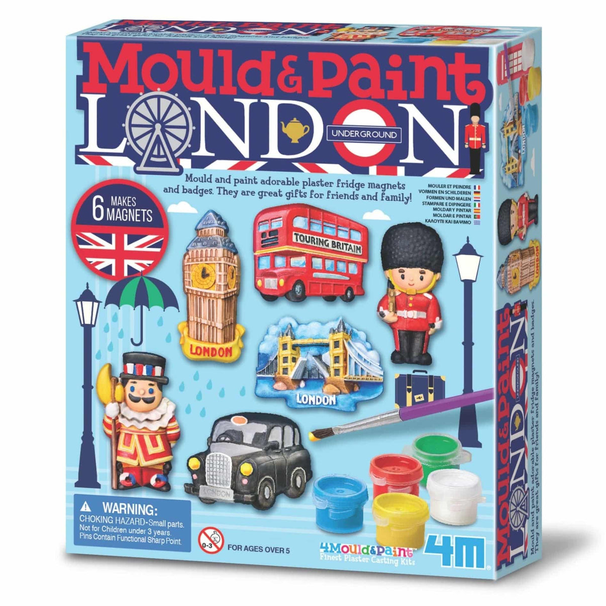 London mould-and-paint craft kit box with magnet pieces and landmarks