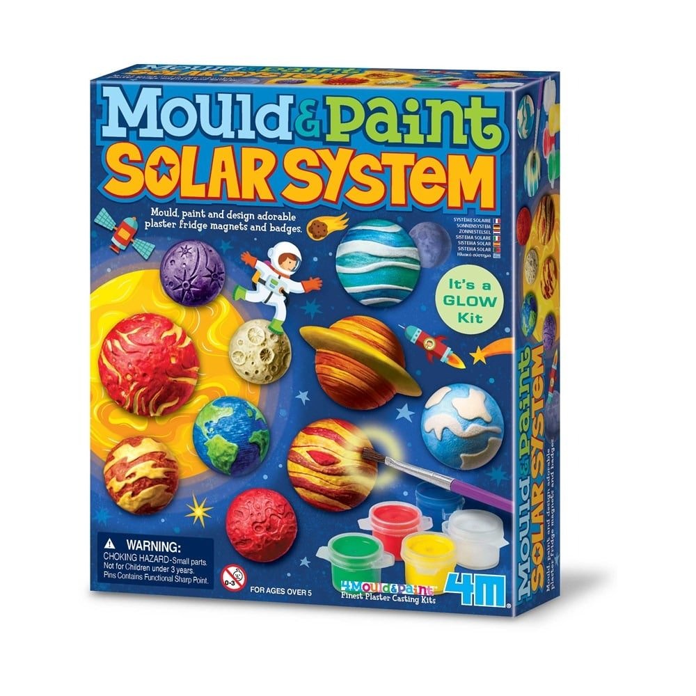 Solar system mould & paint kit box with planet molds and paint pots