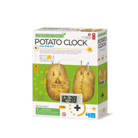 Potato clock kit box with Green Science Potato Clock design
