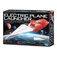Electric plane launcher kit in retail box with red and black graphics