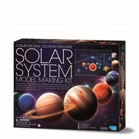 4M solar system model making kit box with glow-in-the-dark planetary artwork