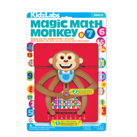 Magic Math Monkey learning kit in blister packaging with monkey face number wheel