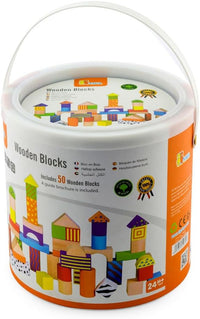 Viga - Coloured Pattern Blocks - 50 pcs