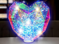 Table Top Heart Shape -- Prismic 3D Puzzle Lantern Kit