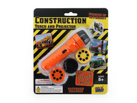 LED Torch & Projector with Construction Vehicles Slides