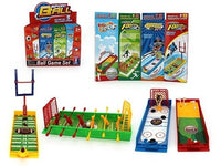 Assorted finger board game set with miniature goals, ramps, and ball launch playfield