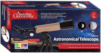 Australian Geographic astronomical telescope 50 mm in retail box packaging