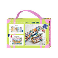 3D cityscape building kit box with Paris theme and carry handle