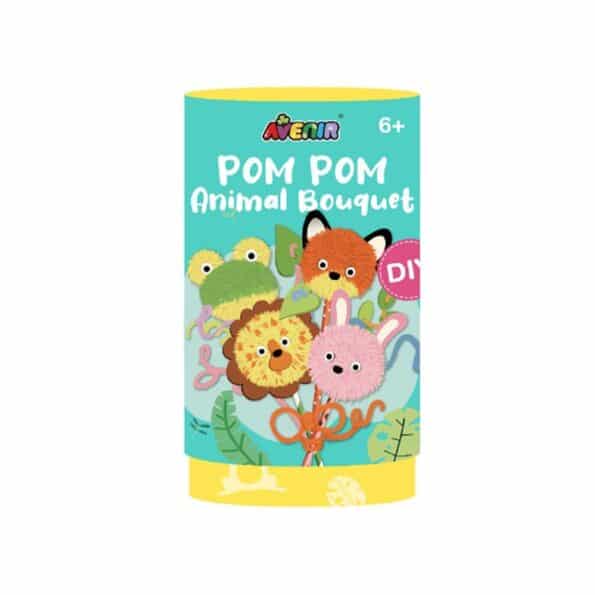 Avenir Pom Pom Animal Bouquet box with age 6+ label