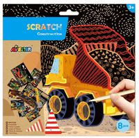 Scratch Construction set box front with colorful tractor and scratch tools
