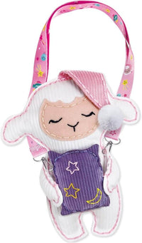 Avenir animal friend plush sewing kit with pink carry handle and lamb design