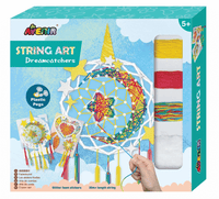Avenir string art dreamcatcher craft kit box with colorful thread spools