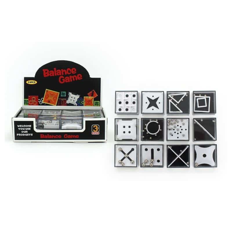 Balance ball game set with 12 assorted panels
