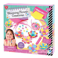 Children's flower craft set with colorful tools and 59-piece accessories in a box