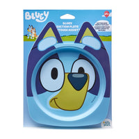 Bluey Bluey suction plate package, Bluey character design with 6m+ age mark