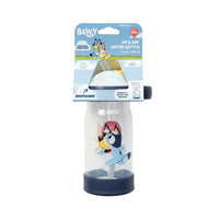 Bluey water bottle 1-pack retail box with cartoon character graphics