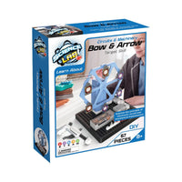 Bow and arrow target wheel science lab kit in retail box packaging