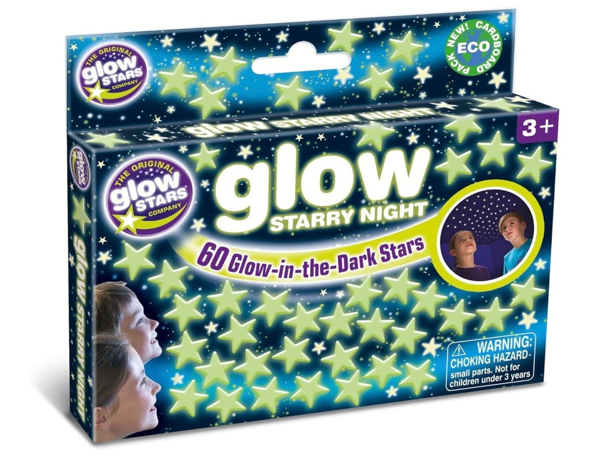 Glow starry night glow-in-the-dark stars kit box with starry night graphics