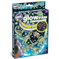 Glow stars & dinosaur activity kit box with 35 glow stars