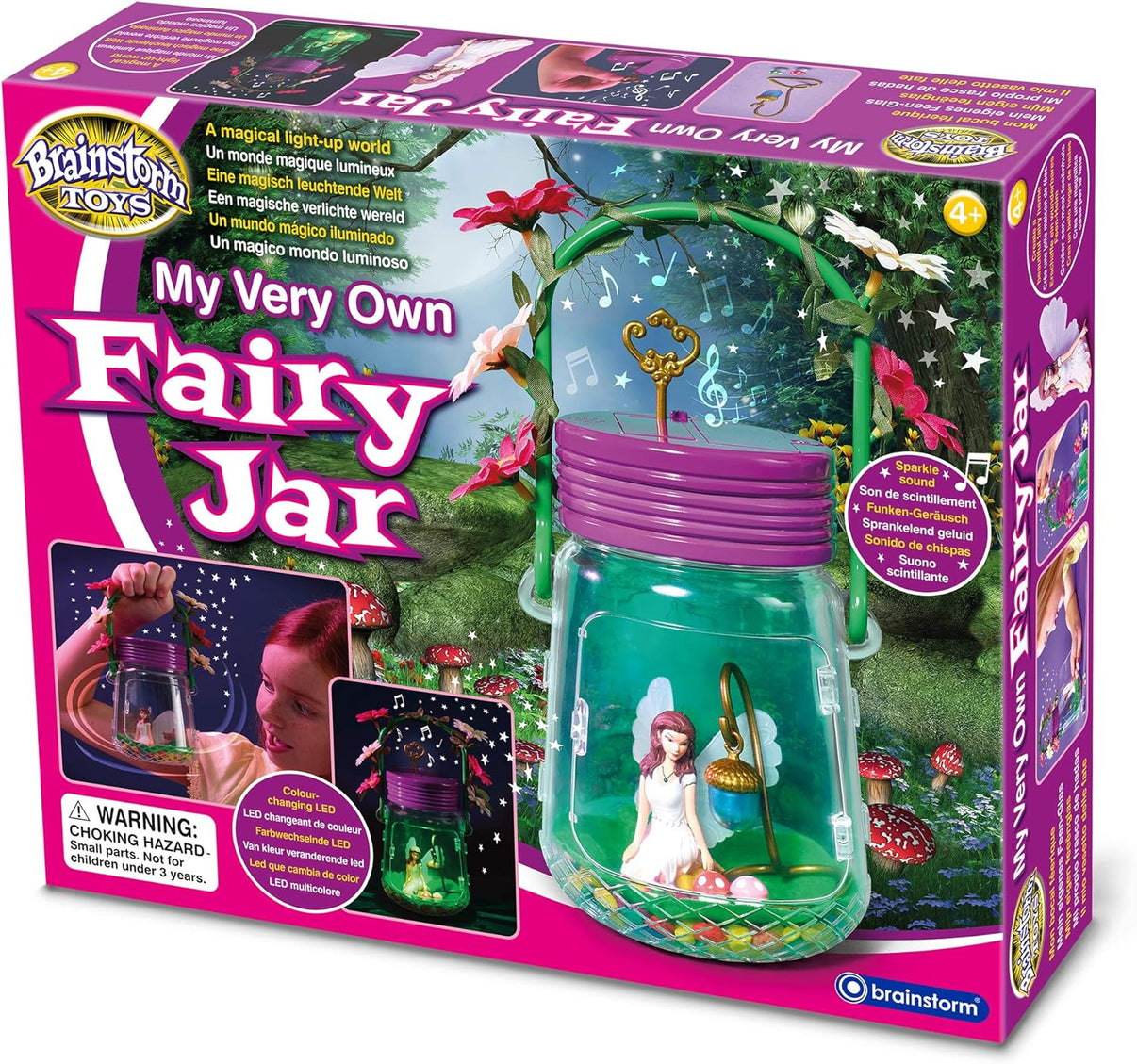 My Very Own Fairy Jar kit box showing the assembled glowing lantern