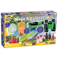 Brainstorm Toys Outdoor Adventure Mega Explorer Kit box with tools and binoculars