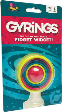 Multicolor ring fidget widget in retail box with blister