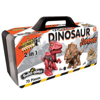 Build-ables dinosaur construction set box, 2 in 1 Jurassic, 73 pieces, age 3+