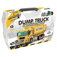 Dump truck demolition mover toy kit in retail box packaging