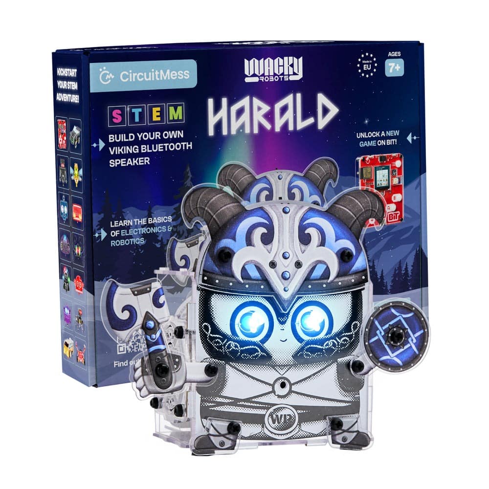DIY Viking Bluetooth speaker kit box with robot head and build parts