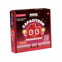 Robot build kit box with red Capacitron robot graphic and CircuitMess branding
