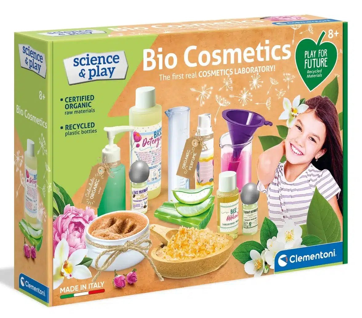 Clementoni Bio Cosmetics science play kit in retail box, 8+.