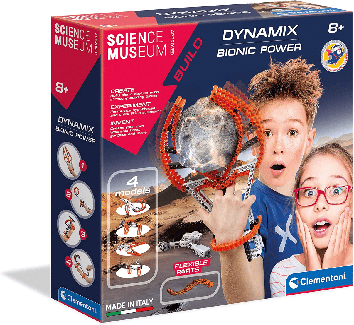 Science Museum Dynamix Bionic Power building kit box, Clementoni, 8+.